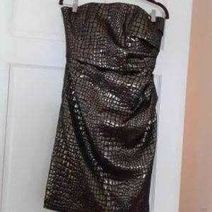 Badgley Mischka Gold/Black dress size 8 WITH TAGS